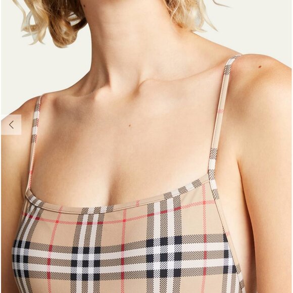 *BNWT* Burberry Delia Plaid-Print One-Piece Swimsuit Size Small - Picture 3 of 5